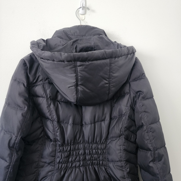 Michael Kors Hooded Down Mid-weight Puffer Coat Jacket in Gunmetal Color Sz L - Picture 14 of 16